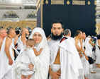 Sana Khan and Anas Saiyad embark on a spiritual journey to Mecca with their newborn son