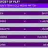 Order of play