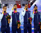 Asian Games 2023: India defeat Pakistan 2-1 to win gold in men's team squash, see pictures