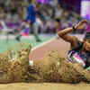 WOMEN'S LONG JUMP: SILVER!!! India's Ancy Sojan wins silver medal with her best effort of 6.63m in the final.