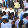 People rush out of offices at ITO