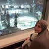 Enjoying the view and praying