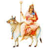 Pratipada - Shailaputri in vibrant orange