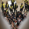 Arrested protesters were released later