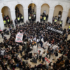 Protesters urged for ceasefire