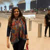 Article image for: <i class="tbold">evergreen</i> beauty Bhagyashree gets spotted at Mumbai aiport, wishes Happy Diwali to everyone