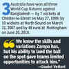 AUS vs BAN: Australia have never lost to Bangladesh in World Cups