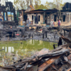 Tourists rescued from the blaze