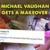 Article image for: Former England captain <i class="tbold">Michael Vaughan</i> gets haircut at roadside barber shop in Mumbai