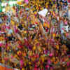 ​Supporters welcome PM Modi with flowers