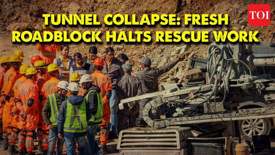Uttarkashi tunnel collapse: Rescue work halted again as loud cracking sound is heard, workers trapped since 6 days