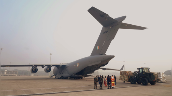 IAF aircraft departs with humanitarian assistance for Gazans
