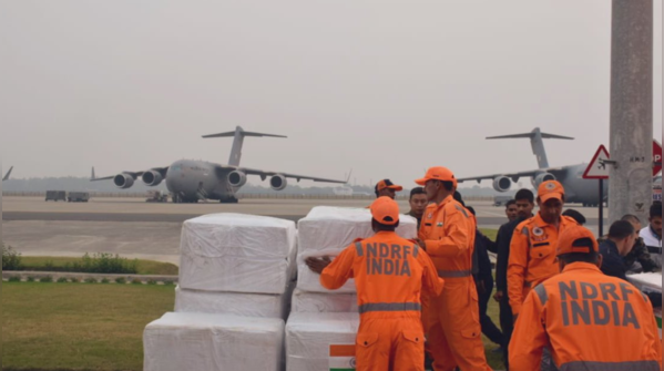 38 tonnes of aid was sent earlier