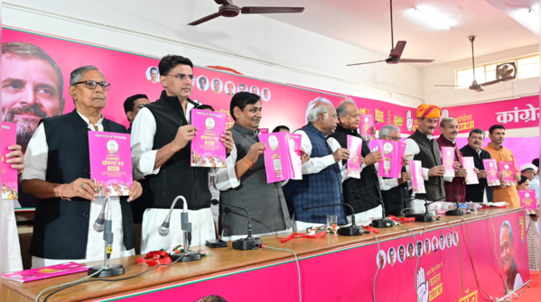 Congress releases manifesto for Rajasthan