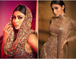 Mouni Roy's penchant for shimmery golden ensembles in stunning pictures