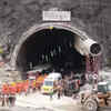 Ambulance at the entrance of tunnel