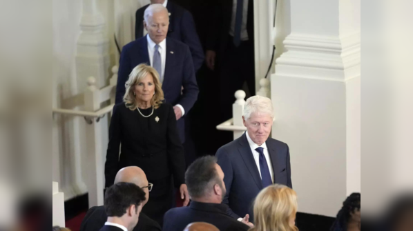 Joe Biden and Bill Clinton also attended the memorial service