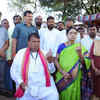 Telangana Assembly Elections 2023: Speaker Pocharam Srinivas Reddy showing inked finger at Banswada