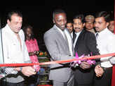 Sanju with Akon in Hyderabad