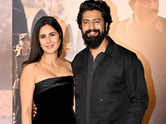 Katrina Kaif and Vicky Kaushal twin in black for Sam Bahadur screening