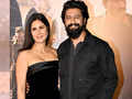 Katrina Kaif and Vicky Kaushal twin in black for Sam Bahadur screening