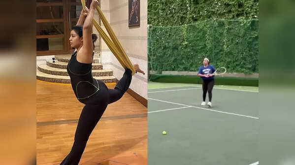From learning aerial yoga, tennis to cupping therapy; here’s how mom of two Debina Bonnerjee is staying fit and healthy
