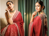 Mrunal Thakur looks radiant in a timeless red saree, sets ethnic style bar high in stunning pictures