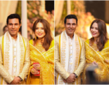 Randeep Hooda and Lin Laishram drop new pictures from their wedding festivities, twin in ethnic golden outfits
