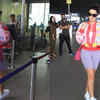 Article image for: <i class="tbold">nora</i> Fatehi's airport fashion in shorts with printed jacket sets trend- WATCH