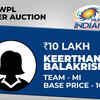 WPL Auction 2024 Live: Keerthana Balakrishnan