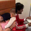 Cute moments with baby boy Ruhaan