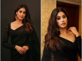 Janhvi Kapoor redefines modern wedding guest style in black saree, see pictures