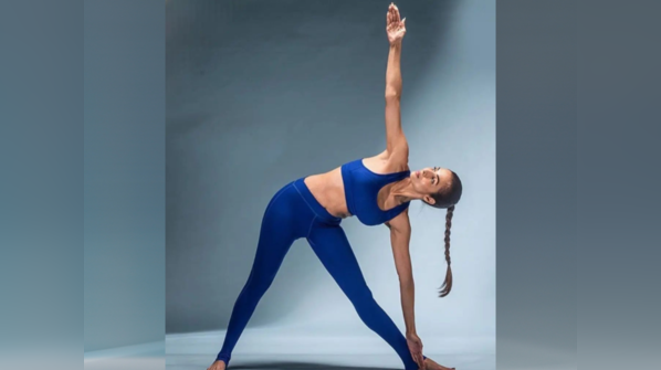 Yoga elegance in neon green