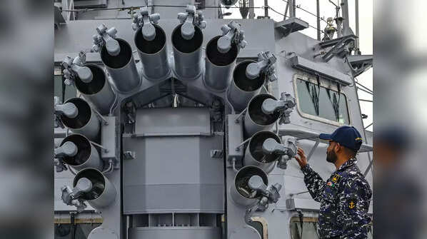 Defence minister Rajnath Singh commissions INS Imphal in Mumbai