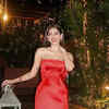 sachin and babi light blue dress Black satin dresses main image 0