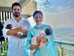 Rubina Dilaik & Abhinav Shukla radiate happiness in first glimpse of one-month-old twins