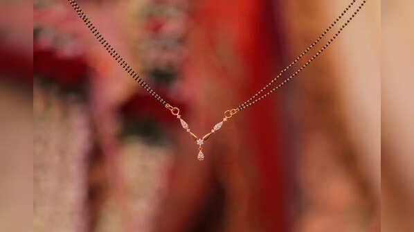  Diamond studded mangalsutra