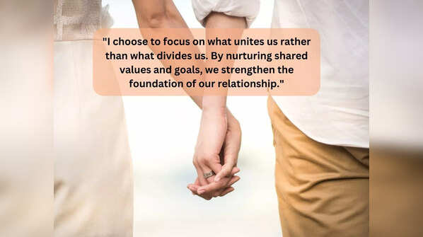"I choose to focus on what unites us rather than what divides us."