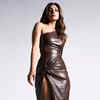 white christmas dresses Ser.O.Ya Aria Vegan Leather Mini Dress main image 0
