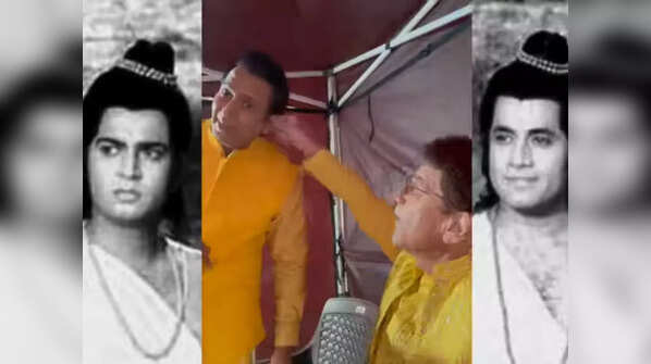Arun Govil and Sunil Lahri re-create an iconic scene from Ramayan