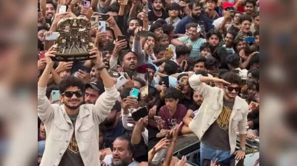 Munawar’s grand welcome at Dongri