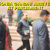 Article image for: <i class="tbold">interim budget 2024</i>: Congress Chairperson Sonia Gandhi arrives at Parliament