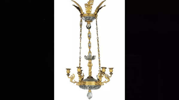 Russian Ormolu and Cut-Glass Chandelier
