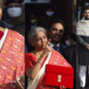 ​2021: Red and off-white silk Pochampally saree