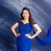 madhuri dixit party dresses Madhuri Dixit Partywear Glamorous Sequence Saree In Black Shade