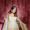 Hina Khan's classic white and gold Sharara sweeps hearts | Times of India