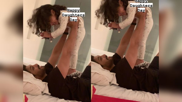 Carefree father-daughter playtime