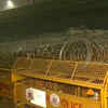 Heavy barricades set up