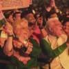 Excited crowd