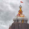 The dhwaja at the top